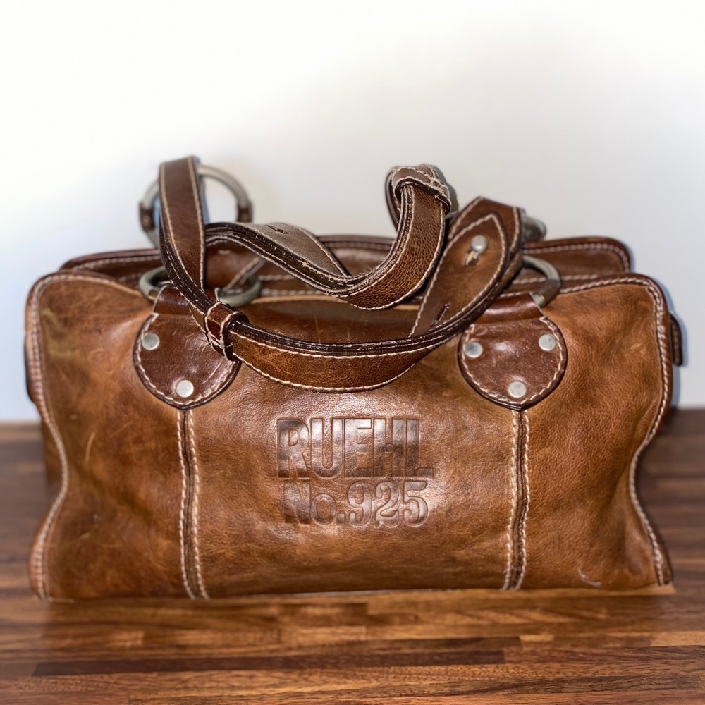 Ruehl No 925 by Abercrombie Genuine Leather Purse Shoulder Bag Made in Italy
